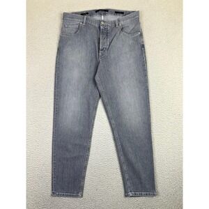 Alberto Jeans Mens 33x28 Gray Wide Fit Relaxed Tapered Denim Italian JIVE-C